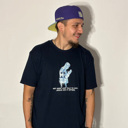 Talk to God Tee - Midnight Blue